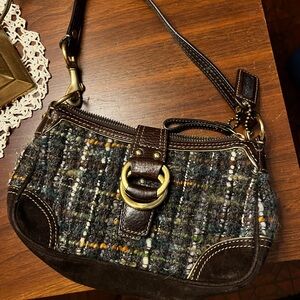 Vintage coach green tweed